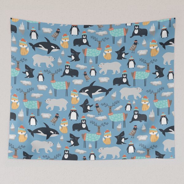 Item preview, Cute Arctic Animals Seamless Pattern designed and sold by CrossVersion.