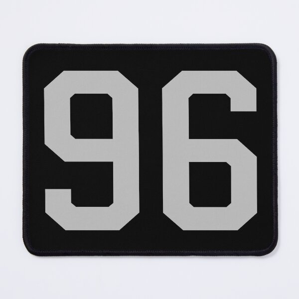 Item preview, Number 96, grey on black sports jersey number ninety six designed and sold by LoveIsColorful.