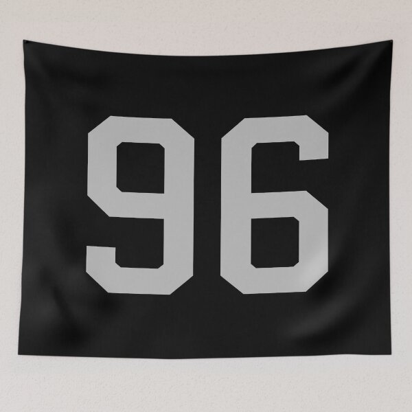 Item preview, Number 96, grey on black sports jersey number ninety six designed and sold by LoveIsColorful.