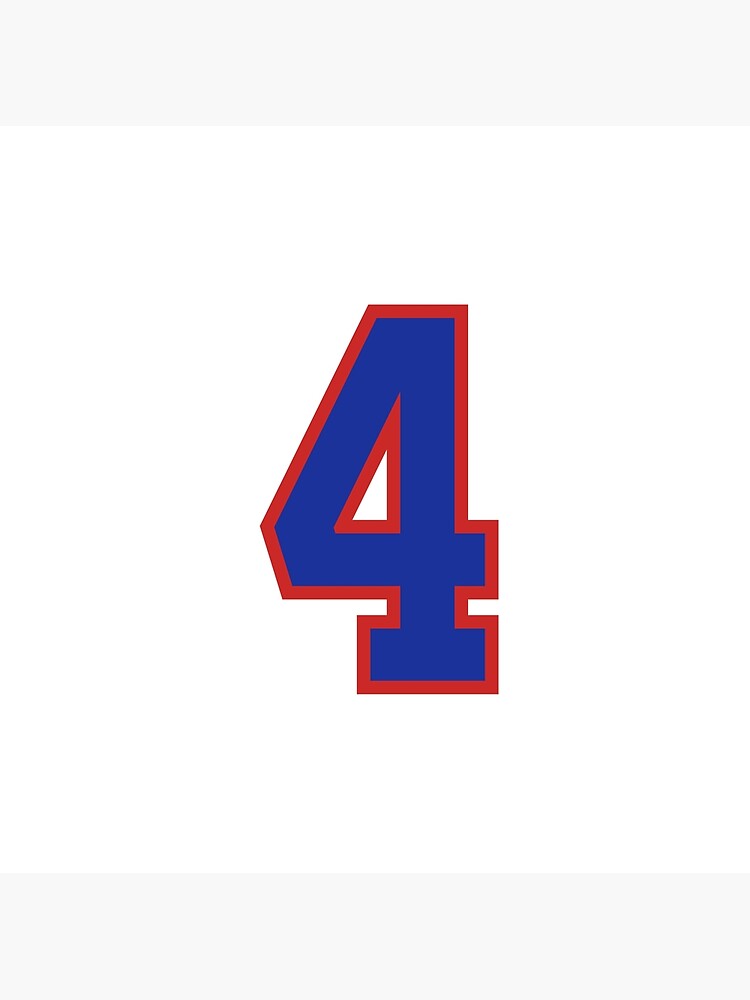 Number 3 blue red sports jersey three Sticker for Sale by LoveIsColorful