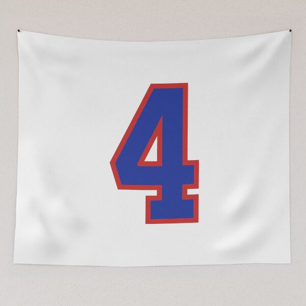 Item preview, Number 4 blue red sports jersey four designed and sold by LoveIsColorful.