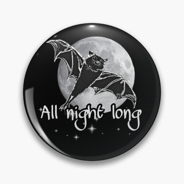 Item preview, midnight black version | adorable flying bat in night sky with full moon | ink drawing with digital art | nightlife | Halloween cuteness designed and sold by DigitalEurydice.