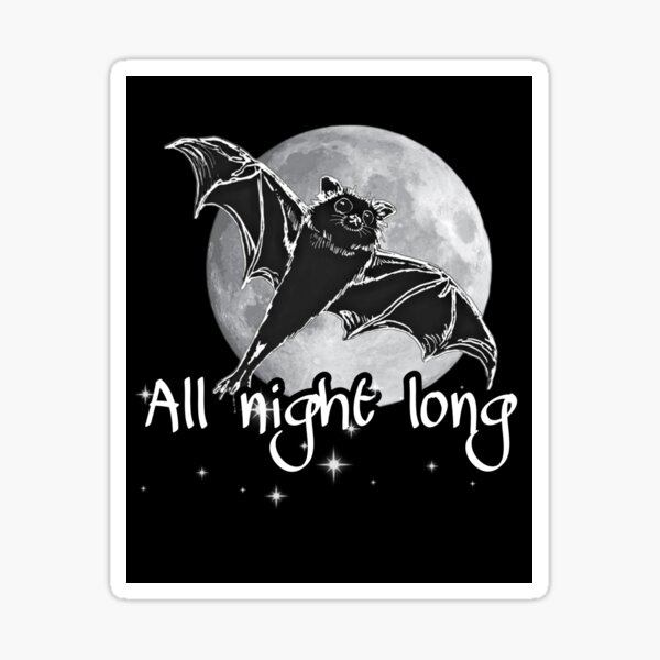 "midnight black version adorable flying bat in night sky with full