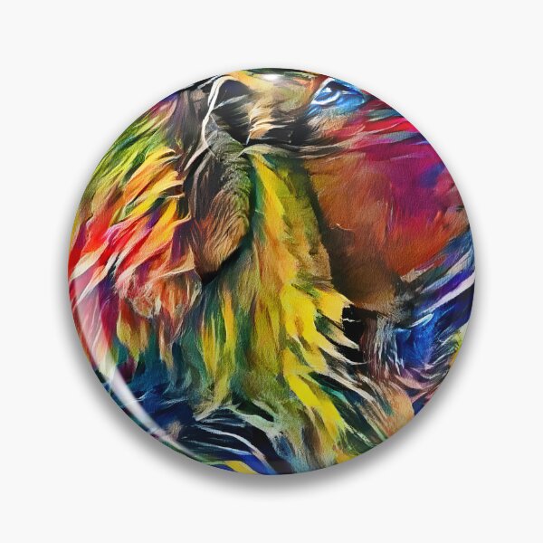 Item preview, Tibetan Mastiff dog sitting profile - high contrast colorful painting designed and sold by NickoPrints.