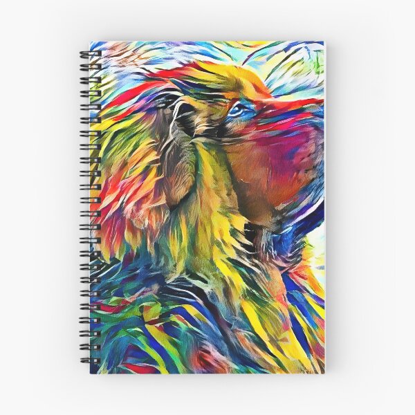 Item preview, Tibetan Mastiff dog sitting profile - high contrast colorful painting designed and sold by NickoPrints.