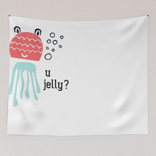 Item preview, Cute jelly fish: U jelly? (black text) designed and sold by Ofeefee.