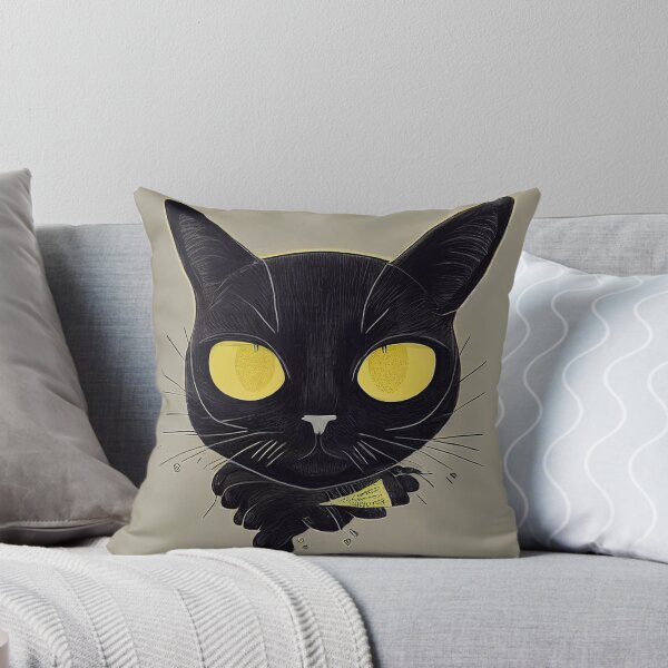 Item preview, Black Cat Headshot One designed and sold by WillowridgeRKR.