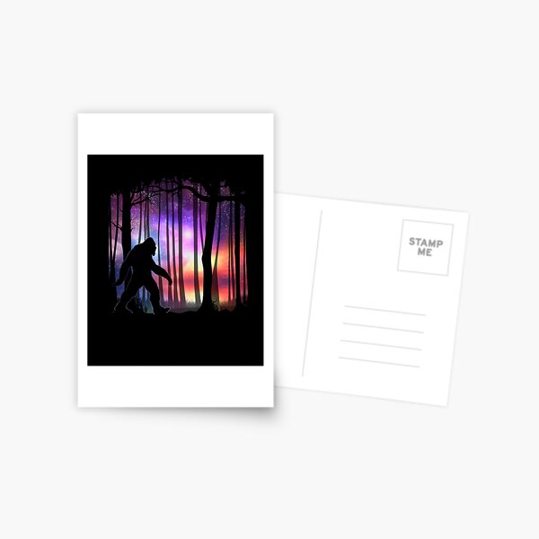 Item preview, Bigfoot Northern Lights - Colorful Galaxy Aurora Cryptid Gift designed and sold by NatIntrovertSoc.
