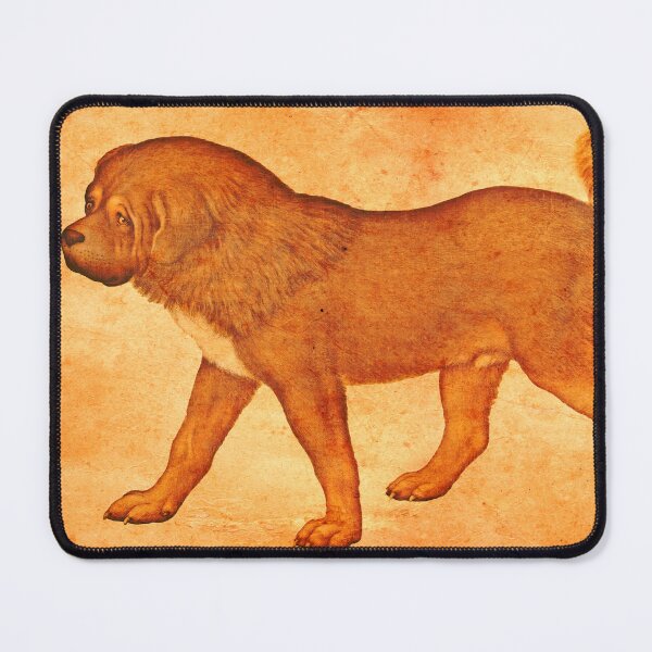 Item preview, Tibetan Mastiff dog walking blended on old paper designed and sold by NickoPrints.