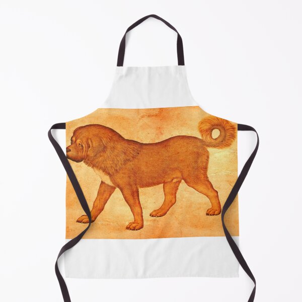 Item preview, Tibetan Mastiff dog walking blended on old paper designed and sold by NickoPrints.