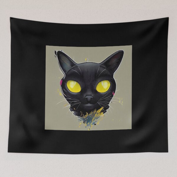 Item preview, Black Cat Headshot Four designed and sold by WillowridgeRKR.