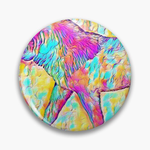 Item preview, Tibetan Mastiff dog walking - colorful digital painting designed and sold by NickoPrints.
