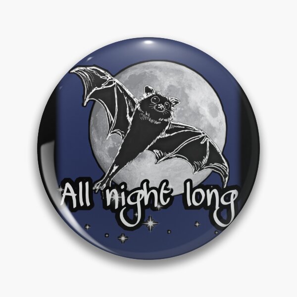 Item preview, midnight blue version | adorable flying bat in night sky with full moon | ink drawing with digital art | nightshift | Halloween cuteness designed and sold by DigitalEurydice.