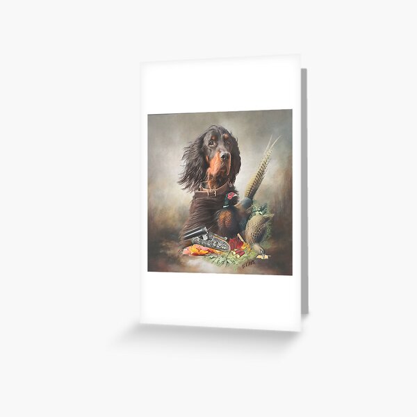 Item preview, Gordon Setter and Pheasants, Art  designed and sold by TammyHunterArt.