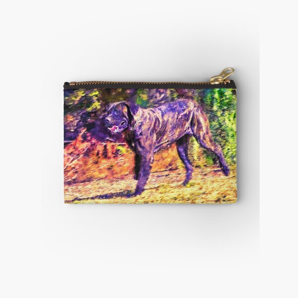 Item preview, English Mastiff running in the woods - digital painting designed and sold by NickoPrints.