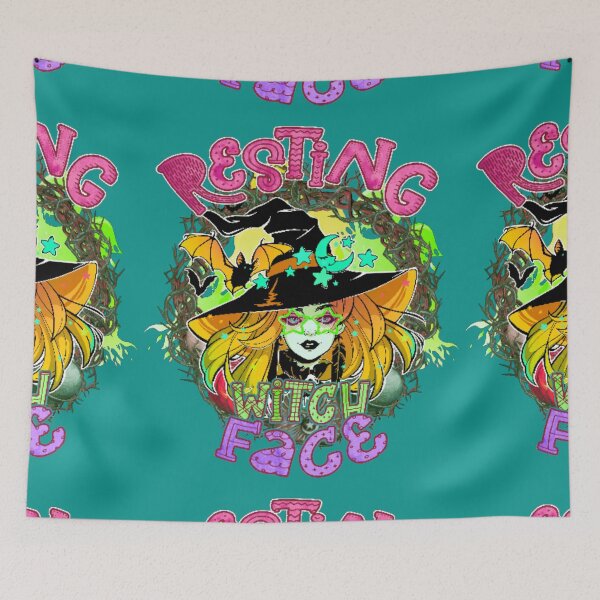 Item preview, HAPPY HALLOWEEN RESTING WITCH FACE designed and sold by marie1919.