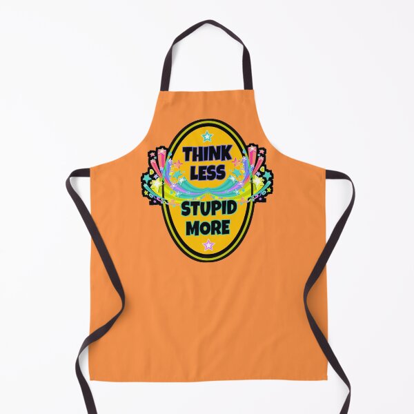 Item preview, Think less, stupid more, orange teal rainbow colorful designed and sold by IMNIUM.