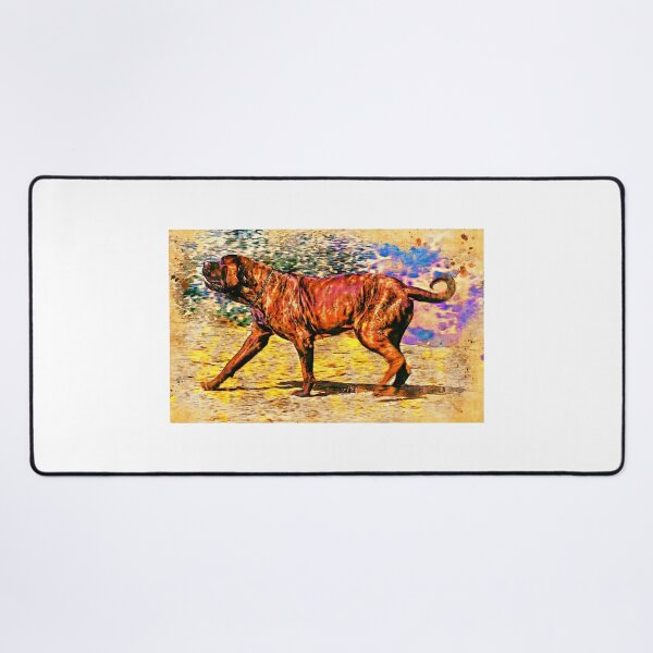 Item preview, English Mastiff waiting for a treat – digital painting with a vintage look designed and sold by NickoPrints.