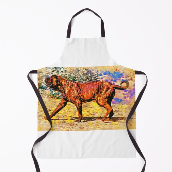 Item preview, English Mastiff waiting for a treat – digital painting with a vintage look designed and sold by NickoPrints.