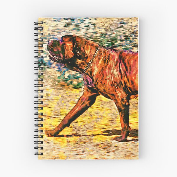 Item preview, English Mastiff waiting for a treat – digital painting with a vintage look designed and sold by NickoPrints.
