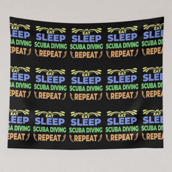 Item preview, Eat Sleep Scuba Diving Repeat designed and sold by RomanStowell.