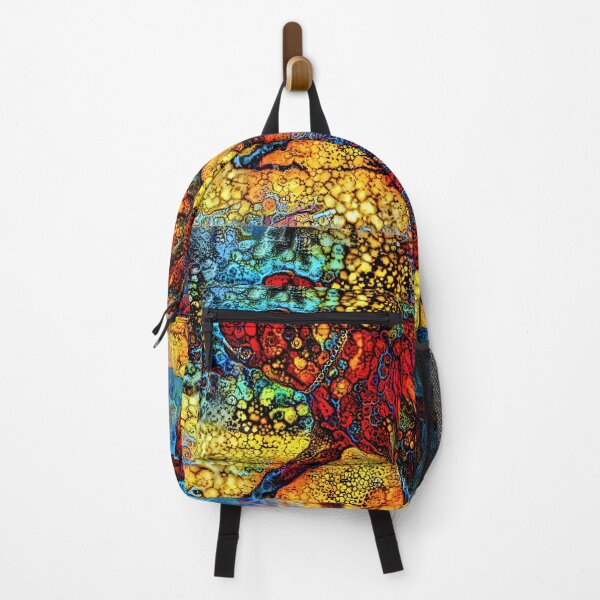 Item preview, English Mastiff waiting for a treat - colorful abstract painting in blue, yellow and red designed and sold by NickoPrints.