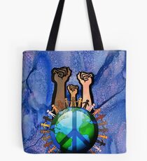 Unity And Peace - Raised Fists! Tote Bag
