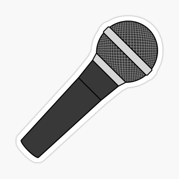 Microphone Sticker For Sale By V Marie Redbubble