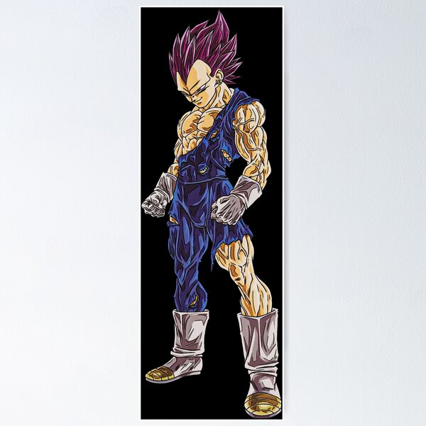 Vegeta Ultra Ego Original Art Poster - Dragon Ball Super Anime Wall Art, DBZ