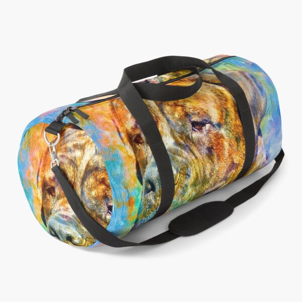 Item preview, English Mastiff head close-up - colorful painting designed and sold by NickoPrints.