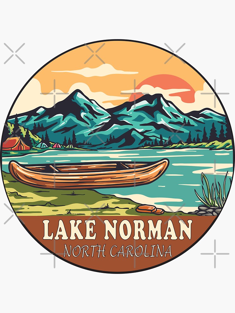 Sticker for Sale mit Lake Norman North Carolina, Bootfahren, Angeln von  KrisSidDesigns