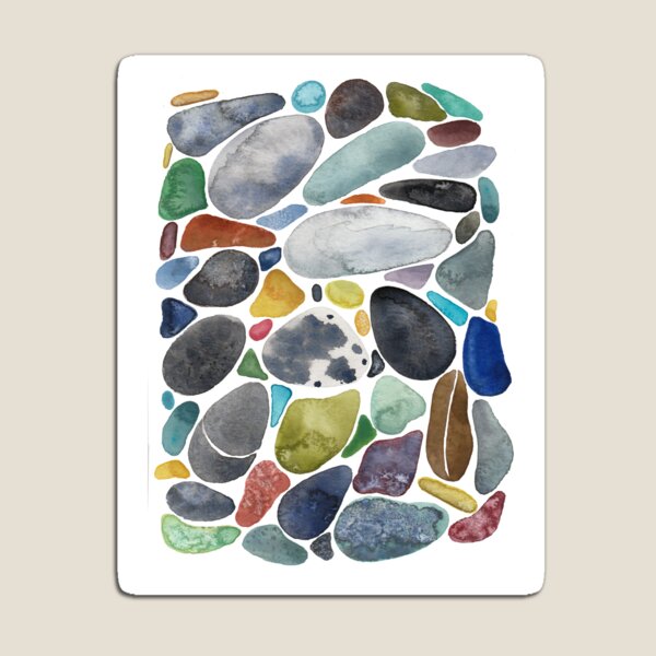 Beach stones and sea glass Magnet