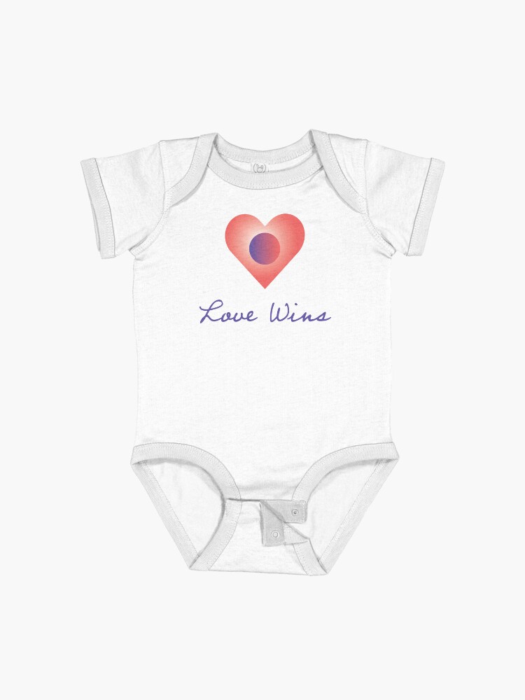 Thumbnail 1 of 2, Baby One-Piece, Love Wins designed and sold by PennyAraujo.