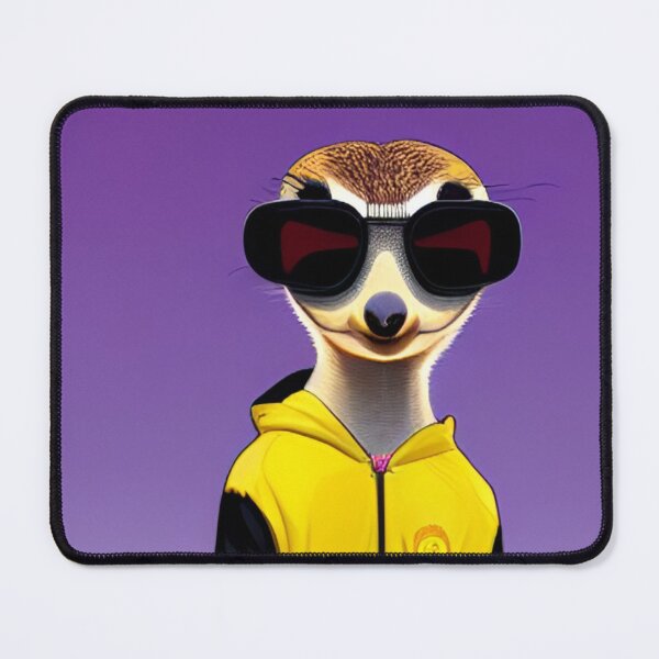 Item preview, Meerkat in a tracksuit with oversized shades designed and sold by Seanyah.