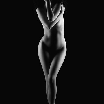 Nude woman posing naked standing in black and white photography Poster for  Sale by Alessandro Della Torre