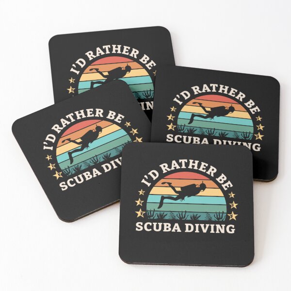 Item preview, Retro Id Rather Be Scuba Diving Diver Snorkeling designed and sold by RomanStowell.