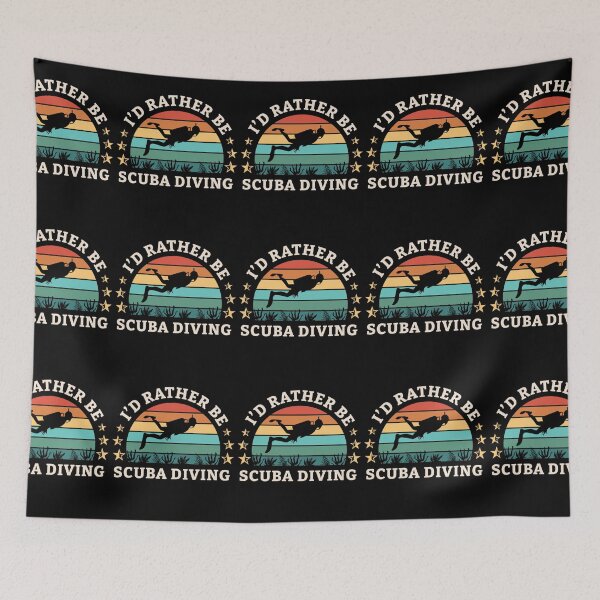 Item preview, Retro Id Rather Be Scuba Diving Diver Snorkeling designed and sold by RomanStowell.