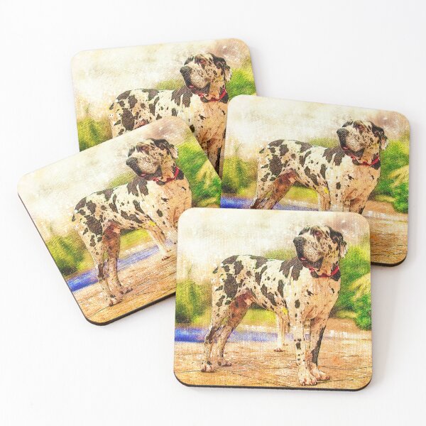 Item preview, Harlequin Great Dane - digital painting designed and sold by NickoPrints.