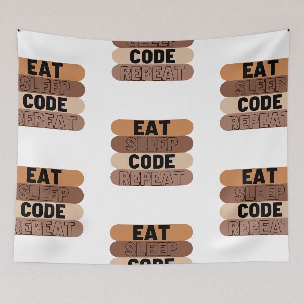 Item preview, Eat Sleep Code Repeat designed and sold by CakmakShop.
