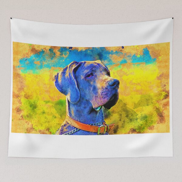 Item preview, Great Dane portrait - digital painting with a vintage look designed and sold by NickoPrints.