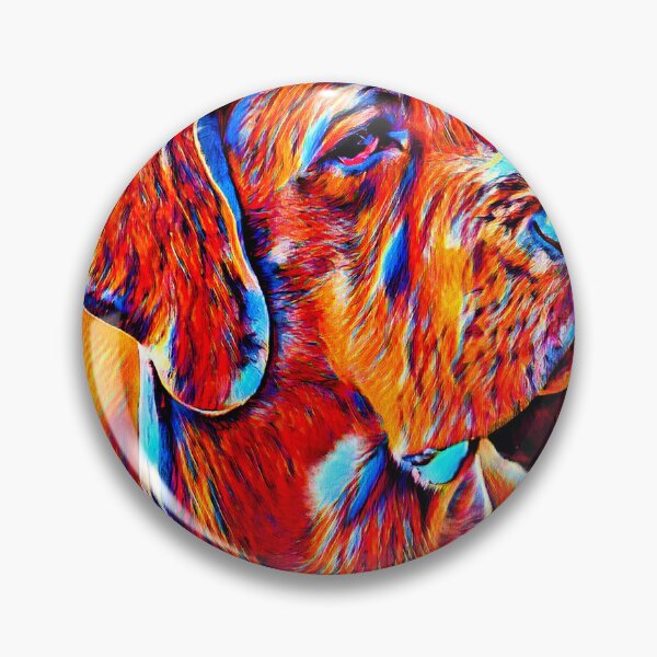 Item preview, Great Dane portrait - colorful dark orange, red and cyan designed and sold by NickoPrints.