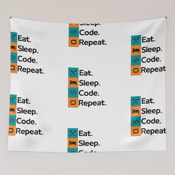 Item preview, Eat Sleep Code Repeat designed and sold by CakmakShop.