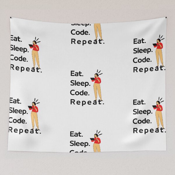 Item preview, Eat Sleep Code Repeat designed and sold by CakmakShop.