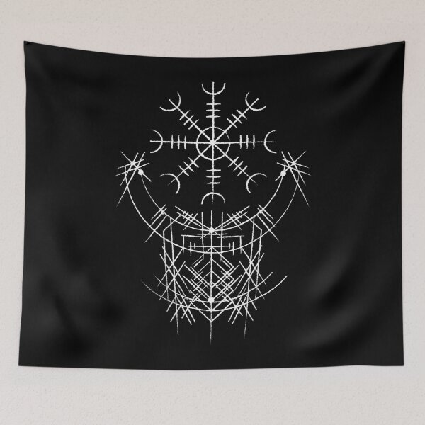 Item preview, Nordic Viking Rune - Aegishjalmur The Helm of Awe (on back) designed and sold by shockedsupply44.
