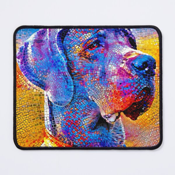 Item preview, Great Dane portrait - colorful mosaic designed and sold by NickoPrints.