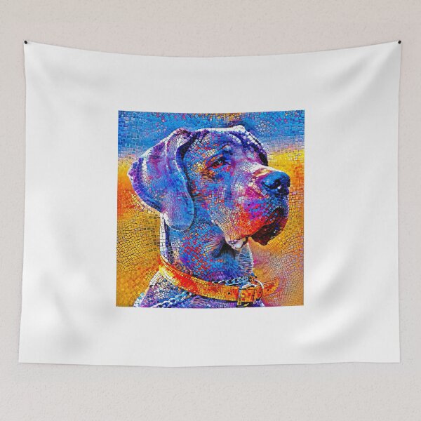 Item preview, Great Dane portrait - colorful mosaic designed and sold by NickoPrints.