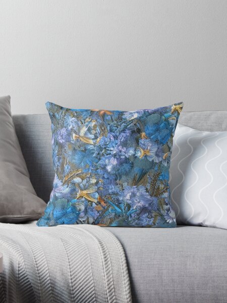 Item preview, Vintage blue wild flowers designed and sold by Colourtique.