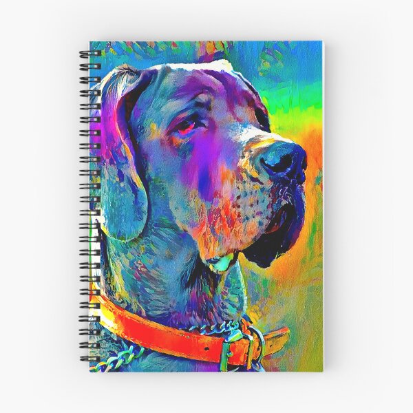 Item preview, Colorful Great Dane portrait - digital painting designed and sold by NickoPrints.