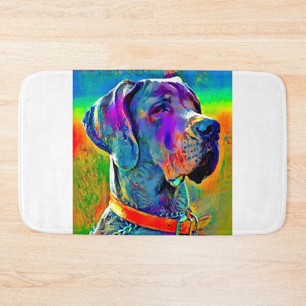 Item preview, Colorful Great Dane portrait - digital painting designed and sold by NickoPrints.