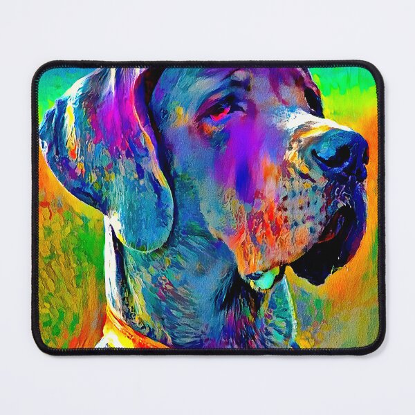 Item preview, Colorful Great Dane portrait - digital painting designed and sold by NickoPrints.